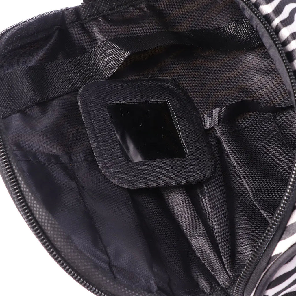Zebra Print Nylon Makeup Bag | Travel Organizer for Women Makeup Travel Bag QXL