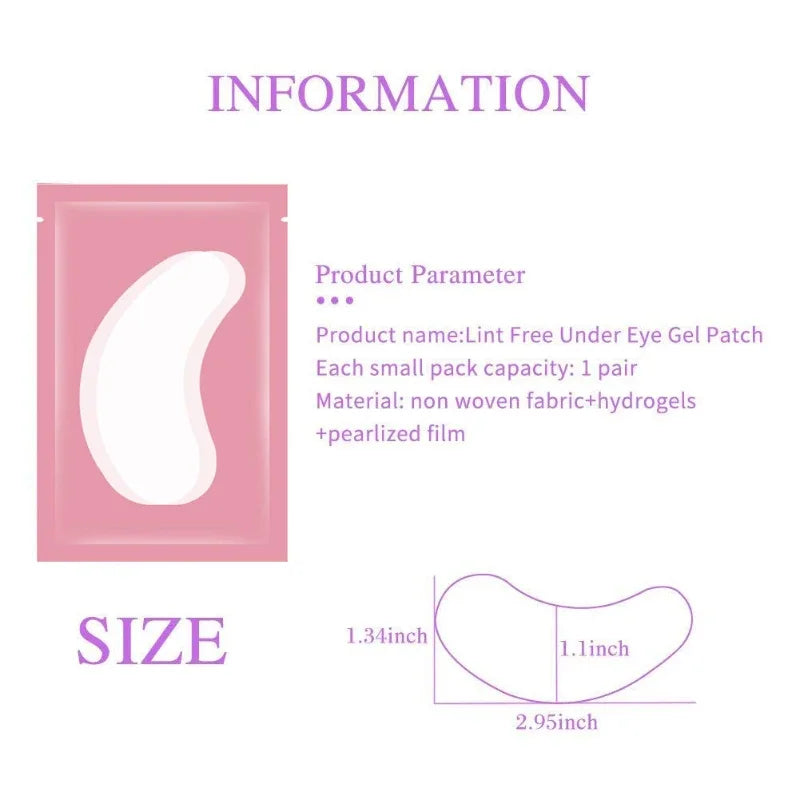 50/100-Pack Under-Eye Patches for Eyelash Extensions Lash Extension Patches QXL