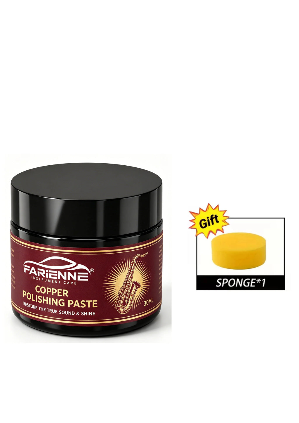 Copper Polishing Paste for Saxophone & Brass Instruments Instrument Polishing Paste QXL