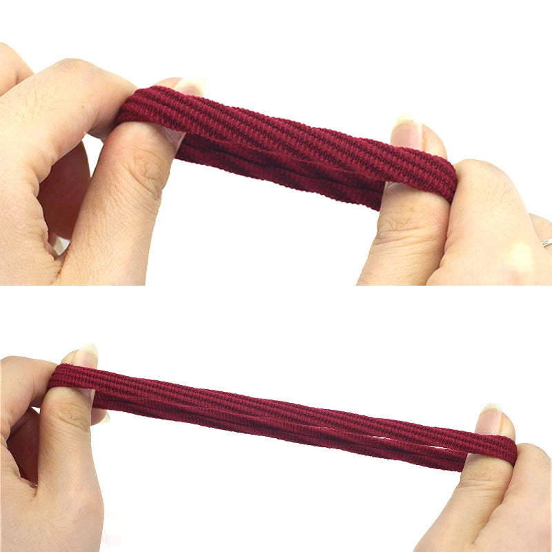 50-Pack Jacquard Hair Ties – High-Elasticity Women's Hair Bands Elastic Hair Bands QXL