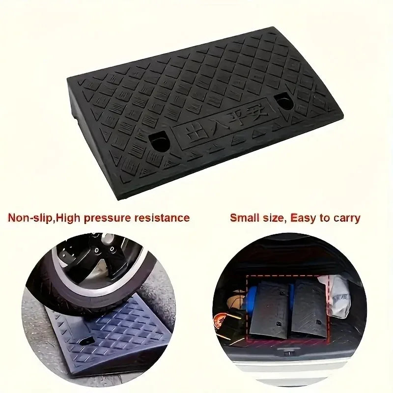 Portable Threshold Ramp Non-Slip | 10cm Curb Ramp for Cars Threshold Curb Ramp QXL
