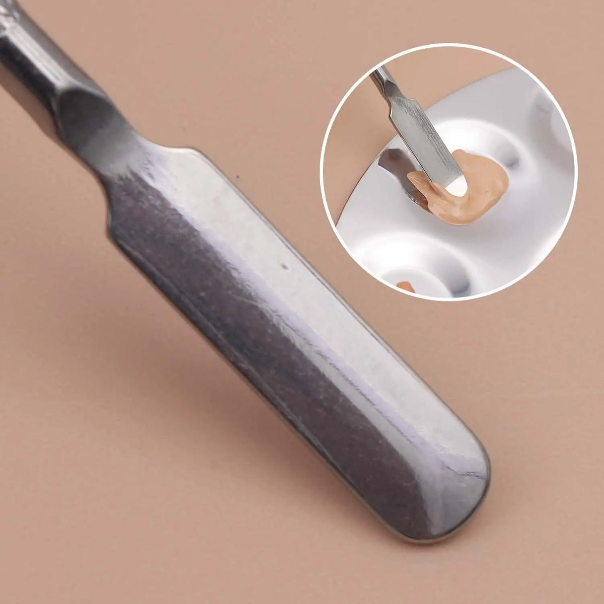 Stainless Steel Makeup Mixing Palette & Spatula Set Makeup Mixing Palette QXL