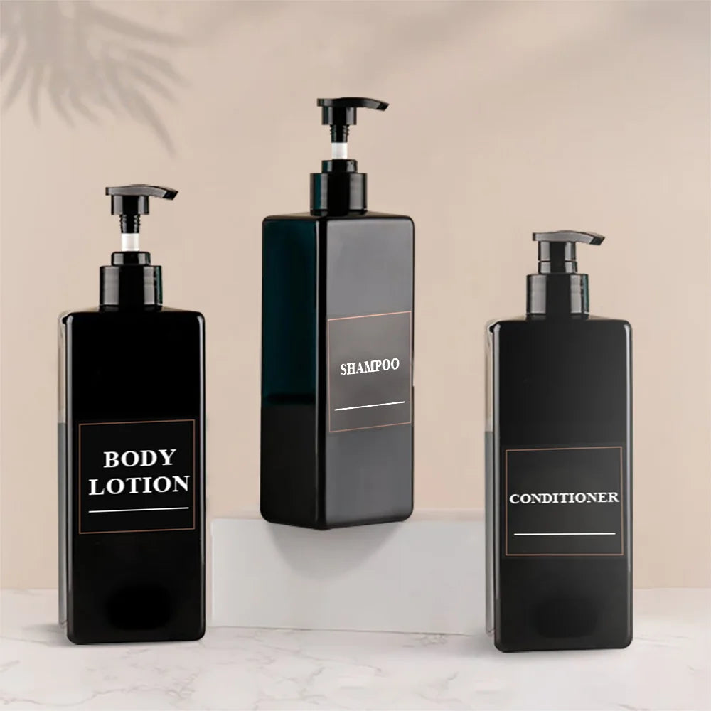 3-Pack 500ml Refillable Pump Dispenser Bottles | Shampoo & Soap Pump Dispenser Bottles QXL