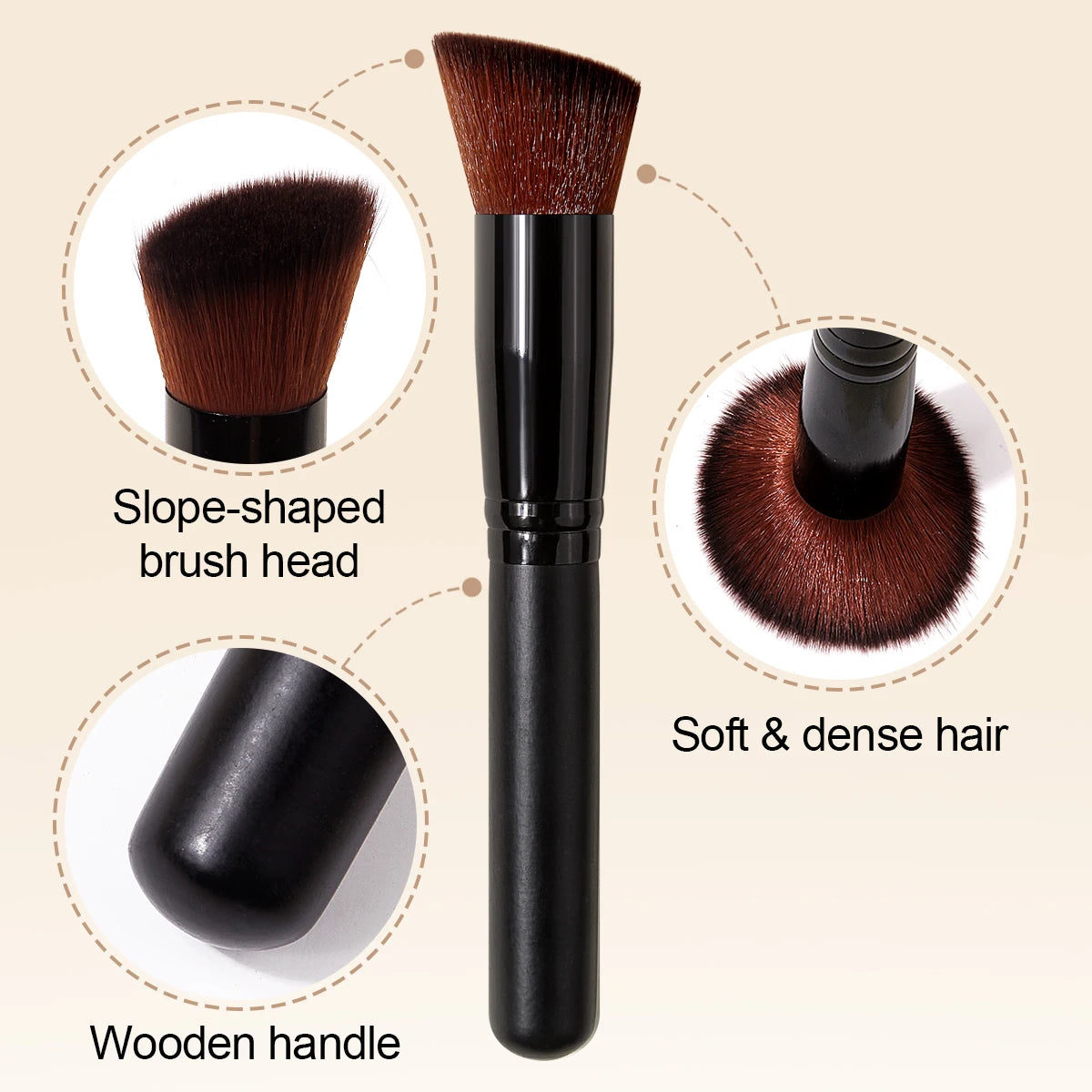 KOSSHOW 3-Piece Makeup Brush, Puff & Sponge Set Makeup Applicator Set QXL