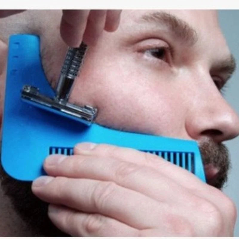 Men's Beard Comb & Styling Template Ruler | ABS Grooming Tool Beard Styling Comb QXL