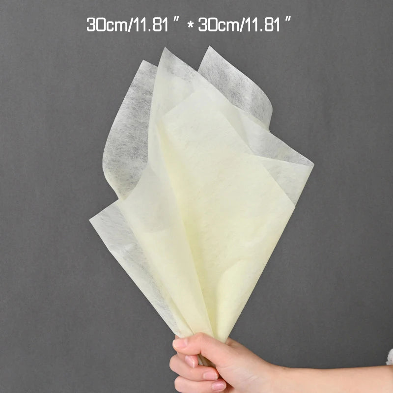 38-Pack Milk Cotton Flower Wrapping Paper | Bouquet Sheets Floral Wrapping Paper QXL