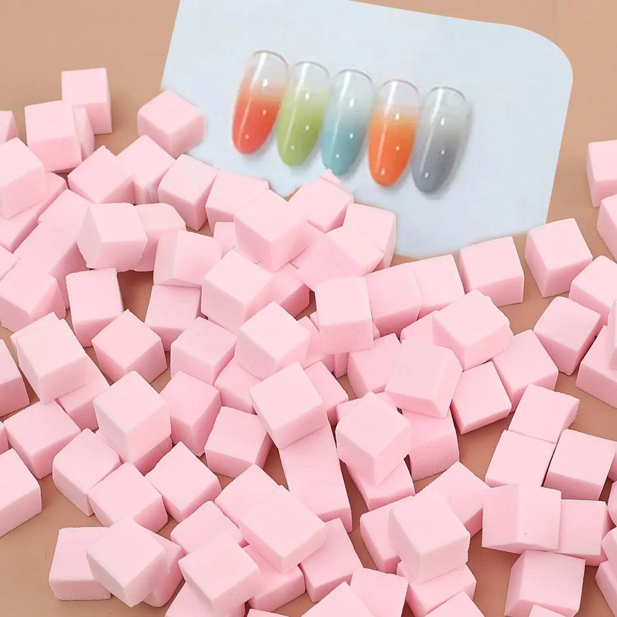 100/500pcs Square Nail Art Sponges for Gradient & Blush Blending Nail Art Sponge QXL