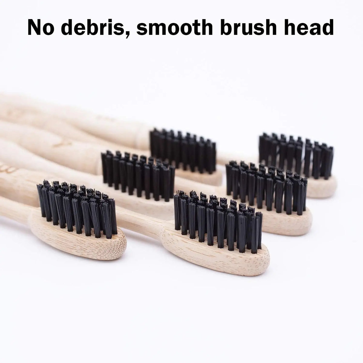 5-Pack Eco Bamboo Toothbrushes | Charcoal Bristles Adult Bamboo Toothbrush Set QXL