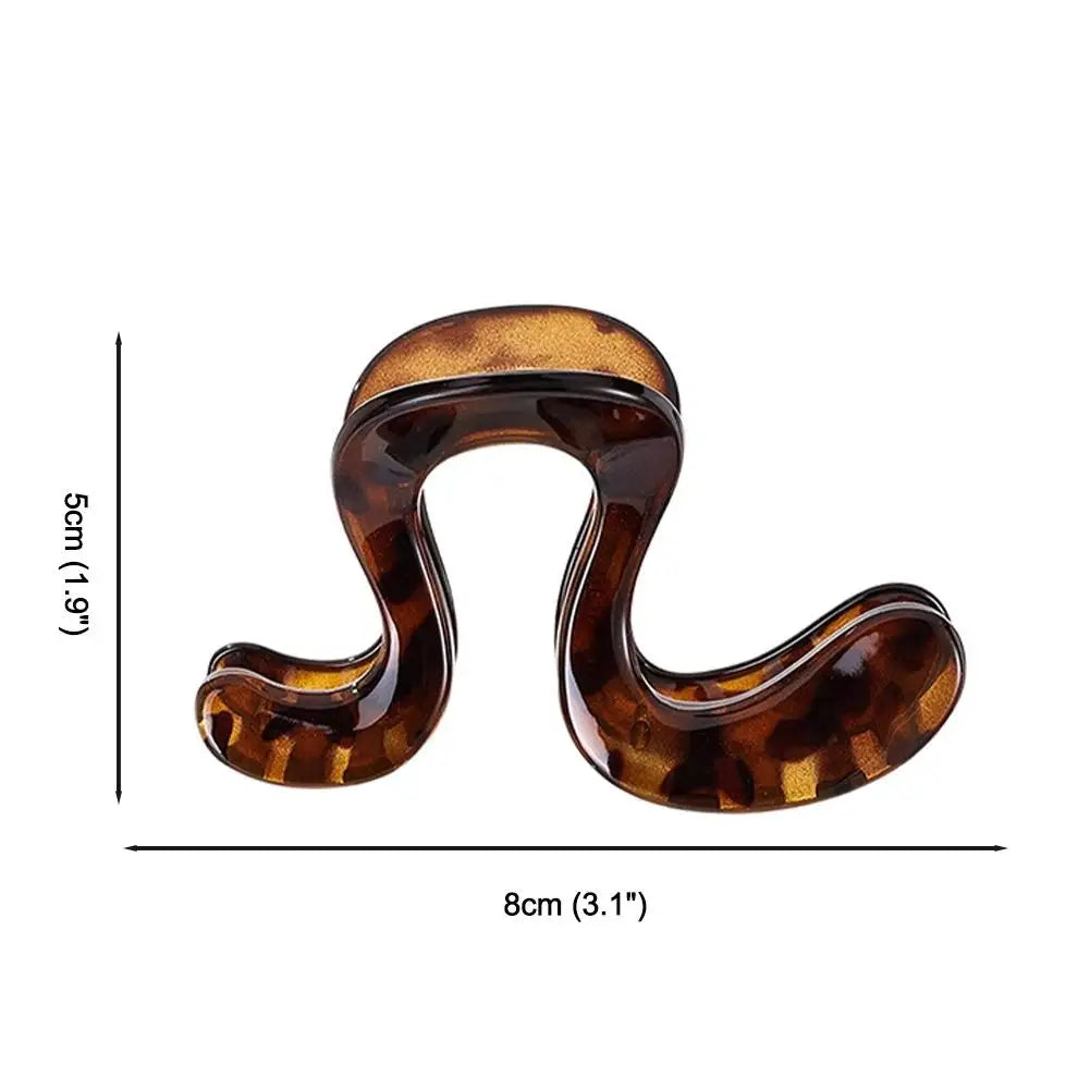 Women's S-Wave Claw Clip | Elegant Wavy Hair Catch Hair Claw Clip QXL