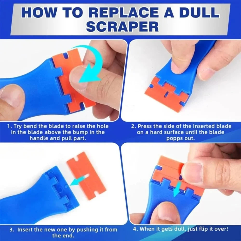 Plastic Razor Blade Scraper – Sticker & Glue Remover Tool Blade Scraper Tool QXL