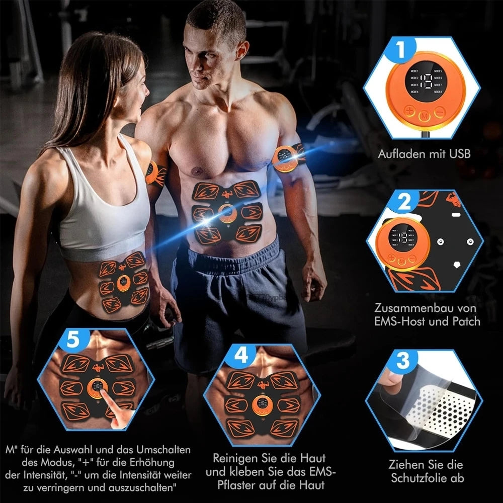 EMS Wireless Muscle Stimulator – Abs, Glutes & Waist Trainer EMS Muscle Stimulator QXL
