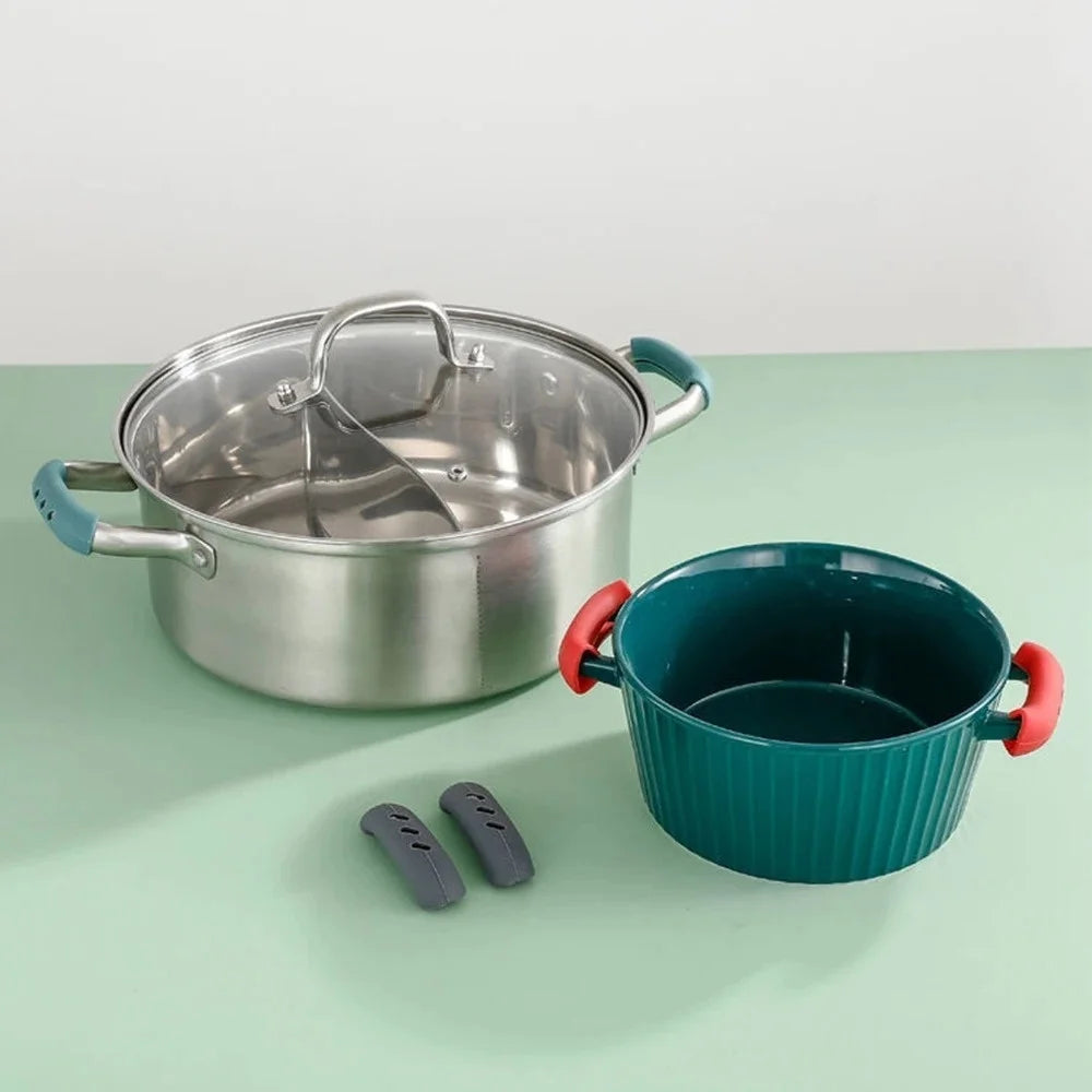 2-Pack Silicone Pan Handle Covers | Non-Slip Heat-Safe Grip Pan Handle Cover QXL