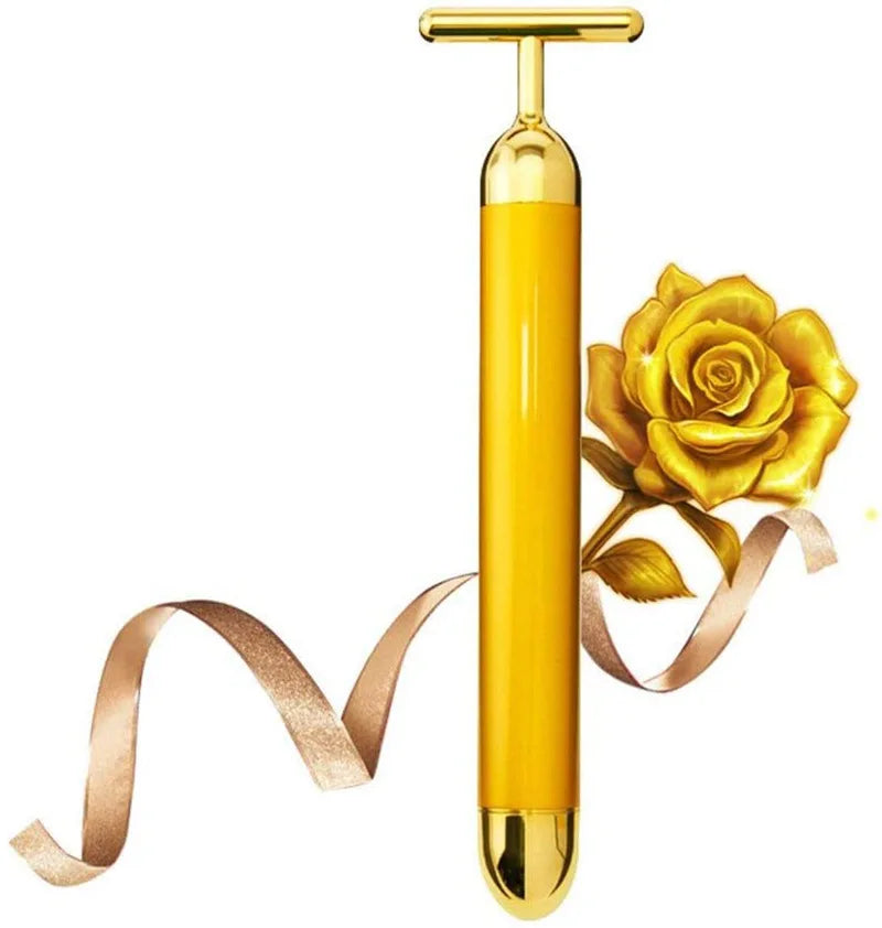 AVZER T-Bar Electric Gold Face Massager Stick Electric Face Massager QXL