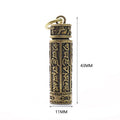 Brass Cylinder Pill Box Keychain | Compact Medicine Container Pill Box Keychain QXL one size