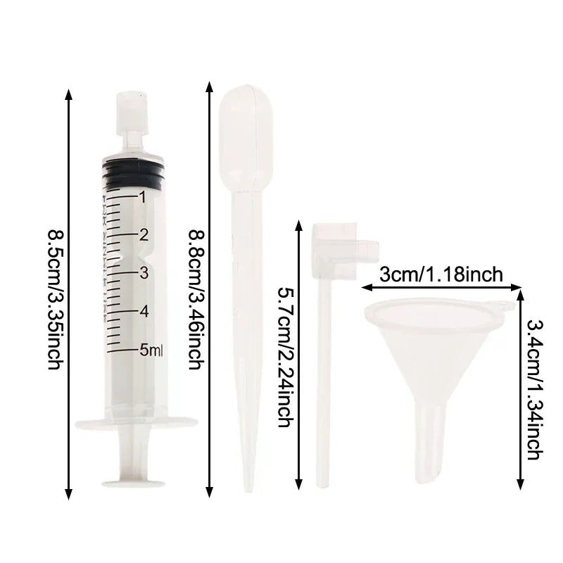 Perfume Refill Tool Set – Syringe, Dropper & Funnel Kit Perfume Refill Kit QXL