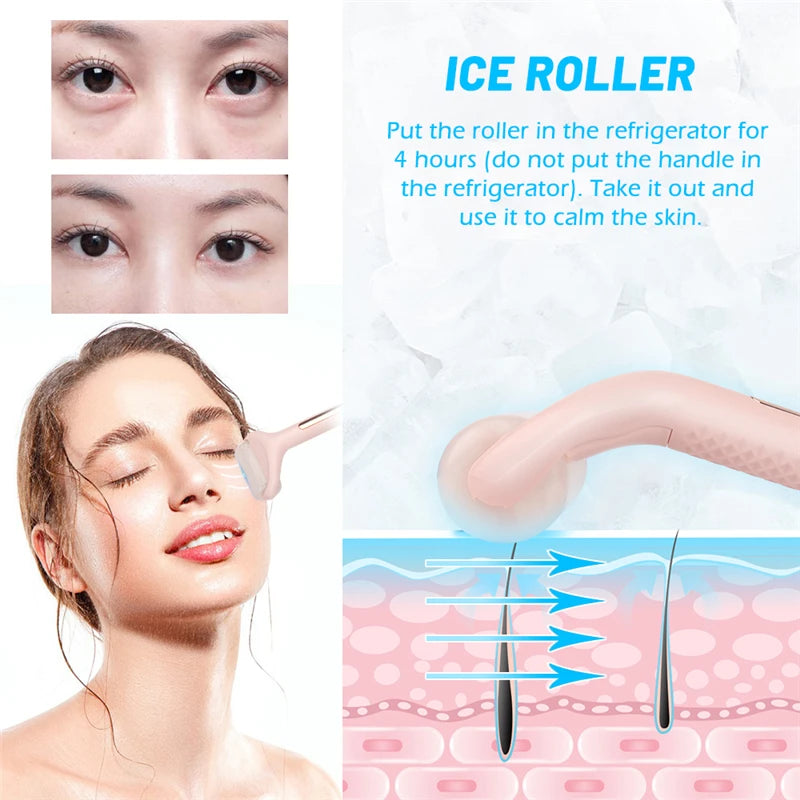 Ice Face Roller Massager | Skin Lifting & Tightening Tool Face Roller Massager QXL