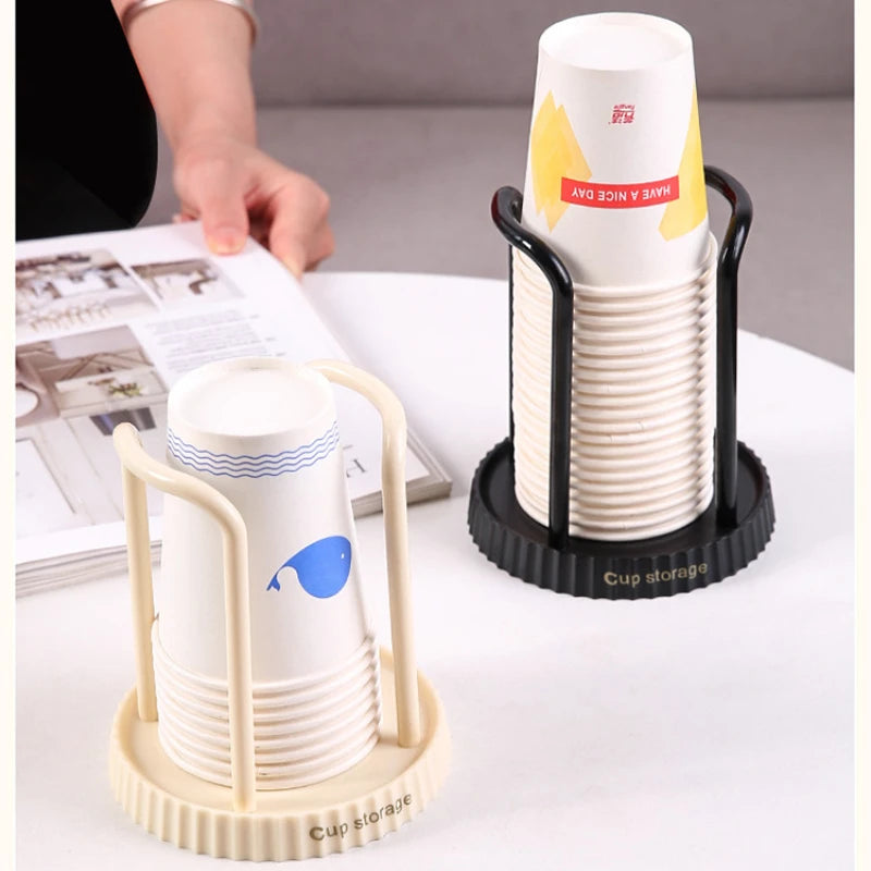 Paper Cup Holder & Dispenser Rack | Multi-Function Storage Cup Dispenser Rack QXL