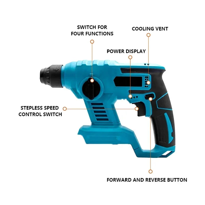 Dreamburgh Cordless Brushless Hammer Drill | Makita 18V Cordless Hammer Drill QXL