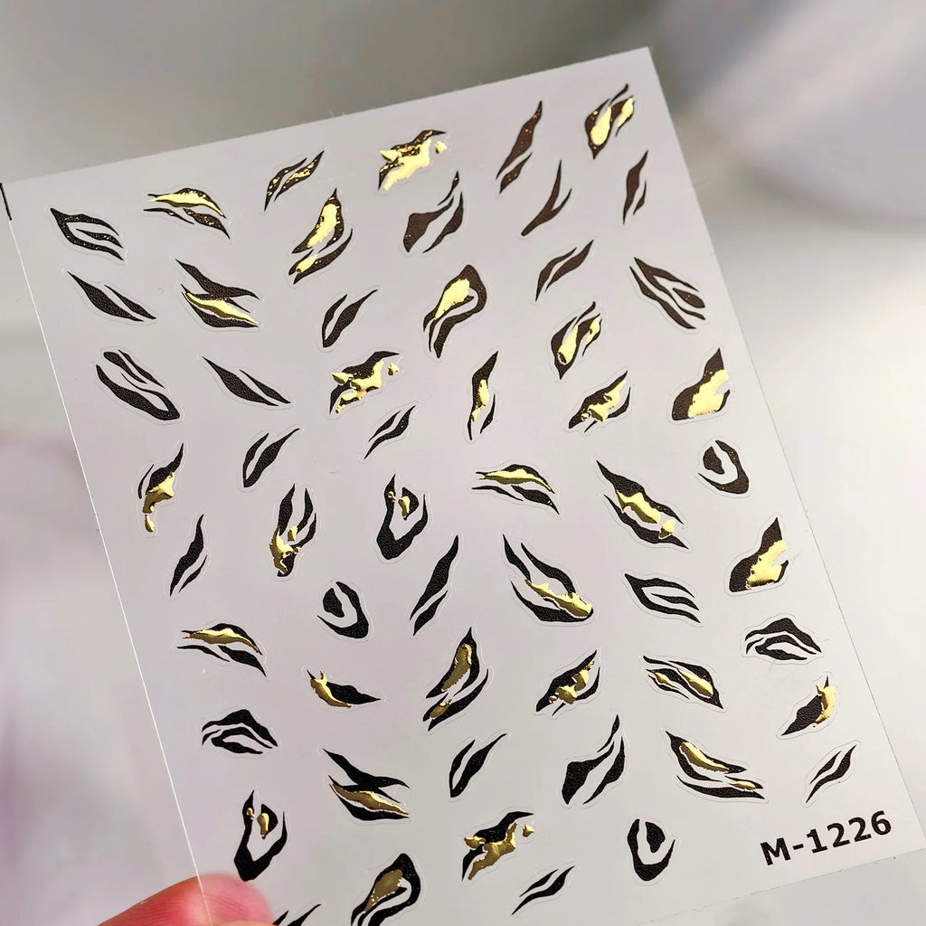 5D Holographic Y2K Nail Stickers | Star Moon Heart Decals
