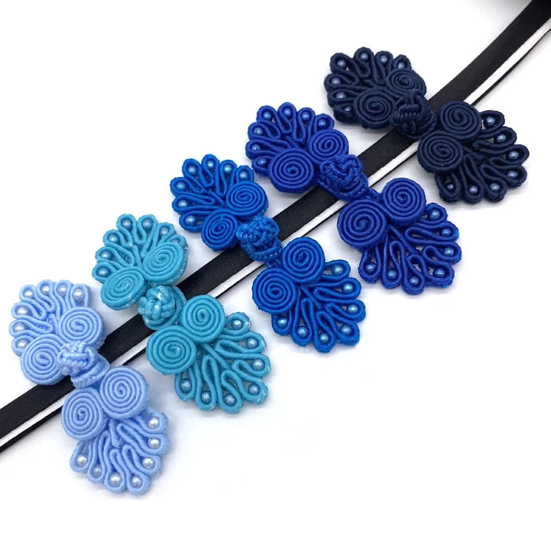 Seven-Bead Chinese Frog Buttons | Hand-Woven Cheongsam Knot Decorative Knot Buttons QXL