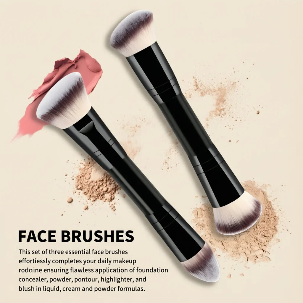 LUXEBLEND 6-Pc Dual-Ended Travel Makeup Brush Set Makeup Brush Set QXL