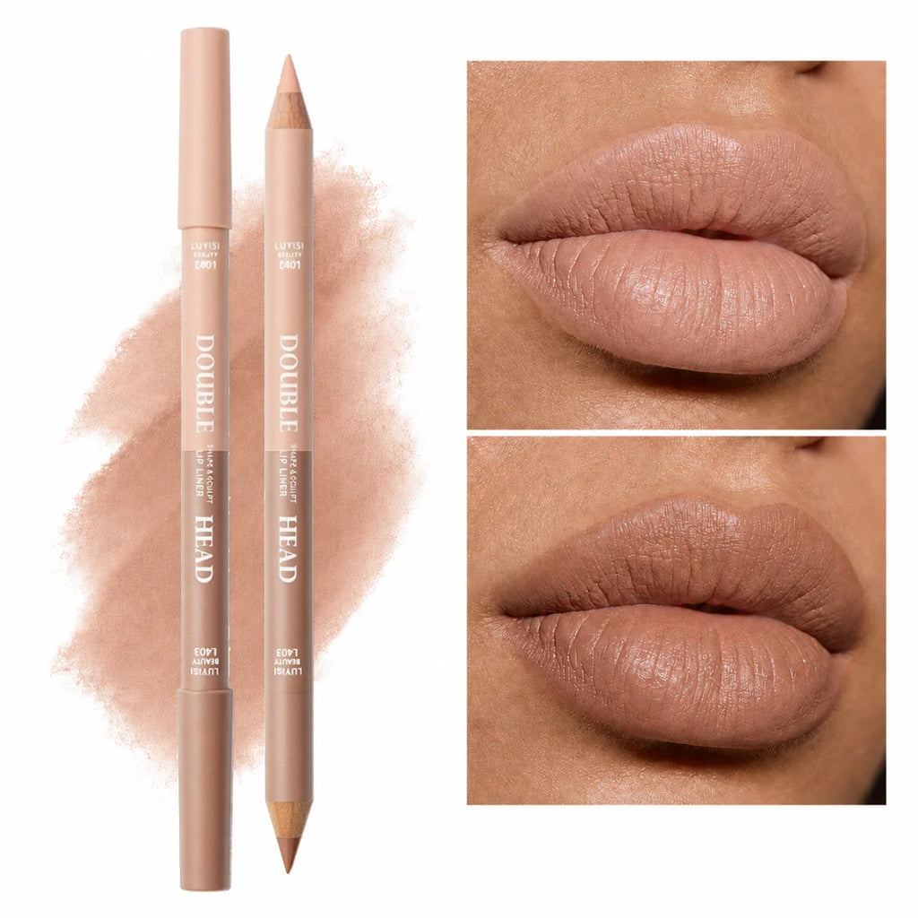 2-in-1 Dual Shade Lip Liner Pencil | Waterproof Matte Lip Liner Pencil QXL