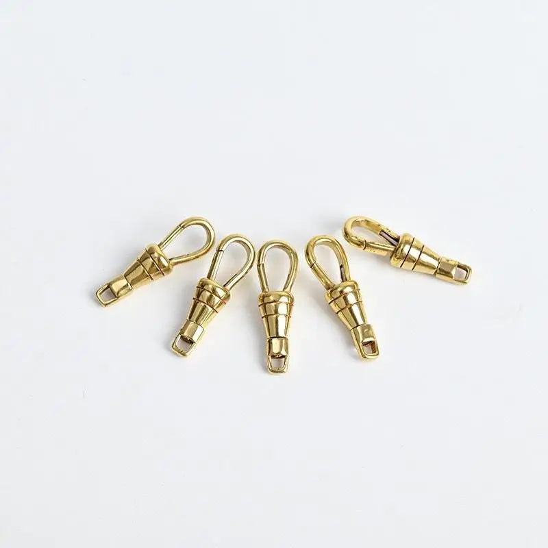 Brass Gourd Swivel Snap Hook 30mm | DIY Chain Spring Clip Jewelry Hardware Clip QXL