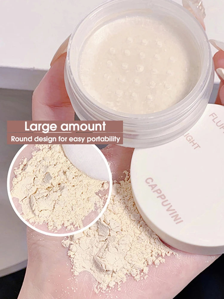 Cappuvini Velvet Mist Loose Setting Powder – Matte Finish Loose Setting Powder QXL