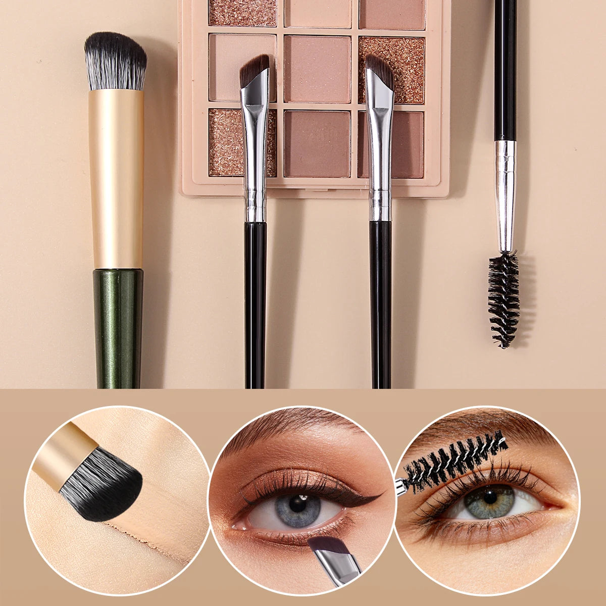 KOSSHOW 4-Pc Eyebrow & Concealer Makeup Brush Set Makeup Brush Set QXL