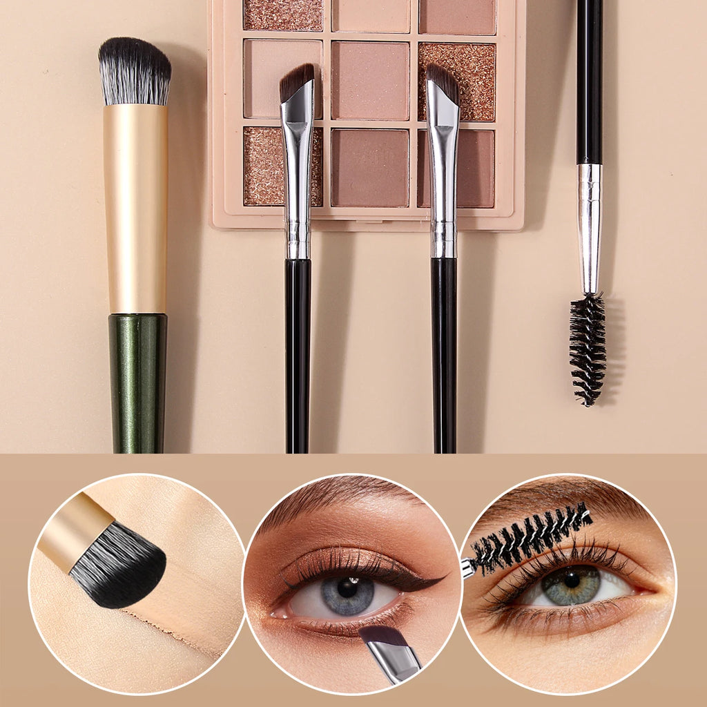 KOSSHOW 4-Pc Eyebrow & Concealer Makeup Brush Set Makeup Brush Set QXL