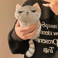Kawaii Cat Plush Pencil Case – Large Gray Pouch for School Plush Pencil Case QXL Default Title