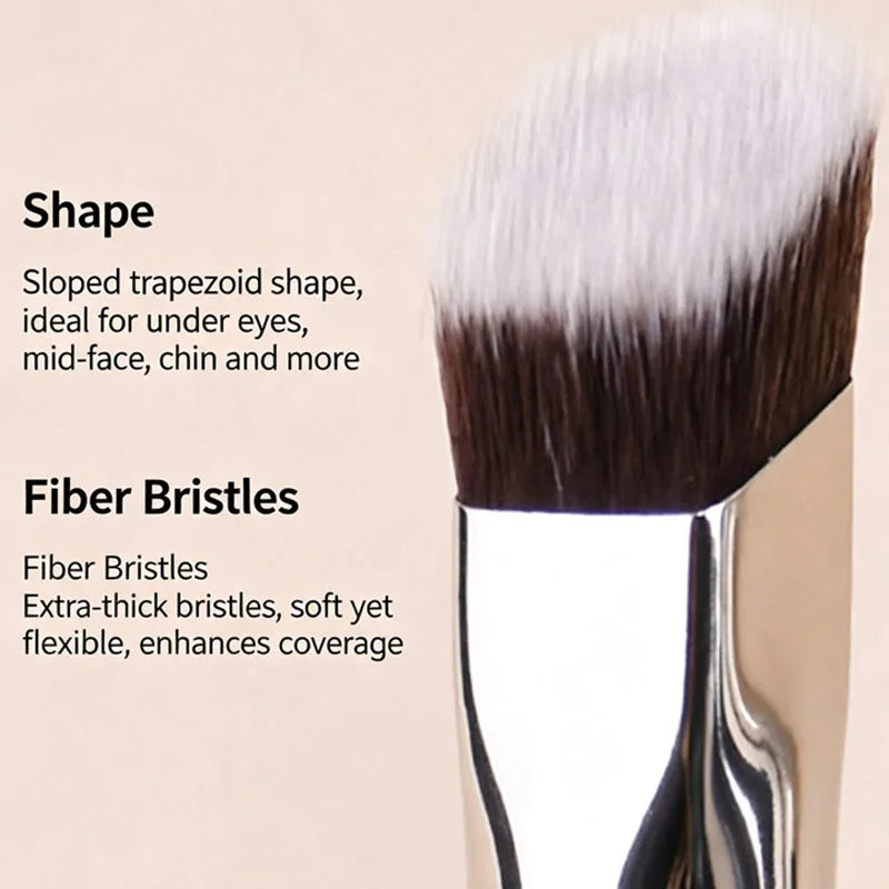 Sloped Trapezoid Foundation Brush – Wooden Handle Concealer Foundation Makeup Brush QXL