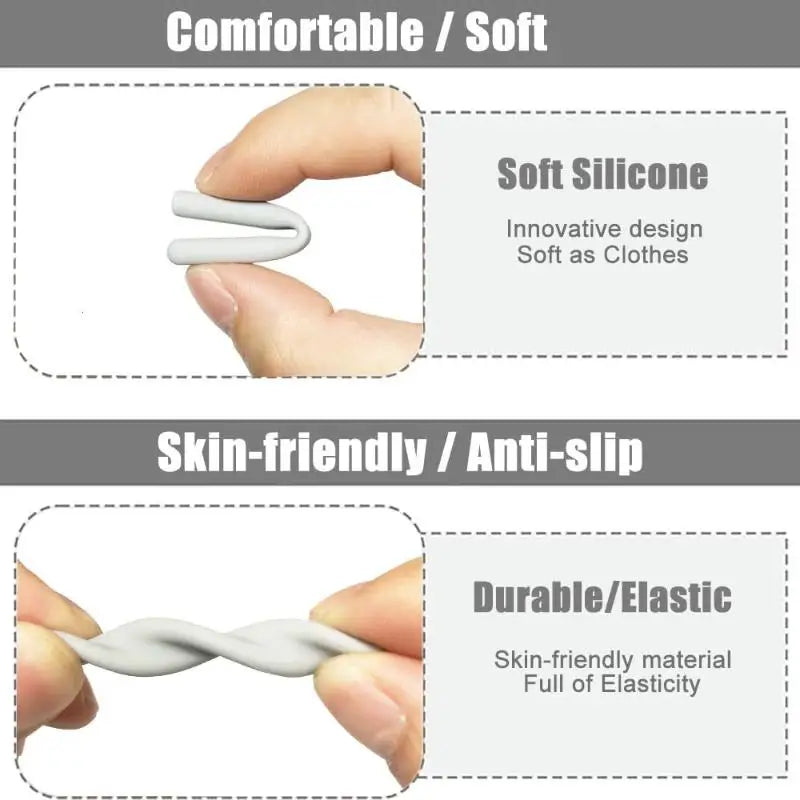 Silicone Glasses Ear Hook Covers | Anti-Slip Temple Tips 2-Pack Eyewear Accessories QXL