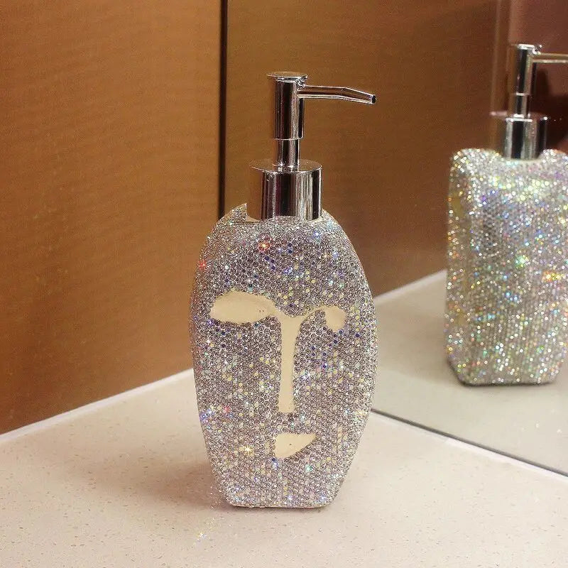 Diamond Art Face Pump Dispenser | Soap & Shampoo Bottle Soap Pump Dispenser QXL