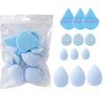 12-Piece Makeup Sponge Set | 4 Shapes, Dry & Wet Cosmetic Puffs Makeup Sponge Set QXL Blue