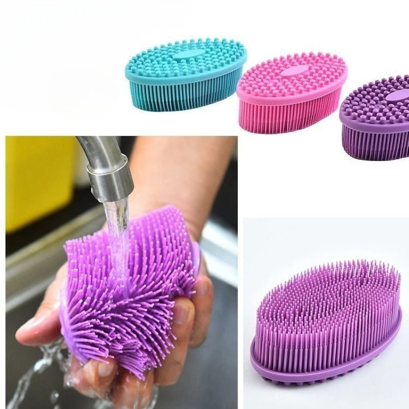 Silicone Body Scrubber & Exfoliating Bath Brush Silicone Bath Scrubber QXL