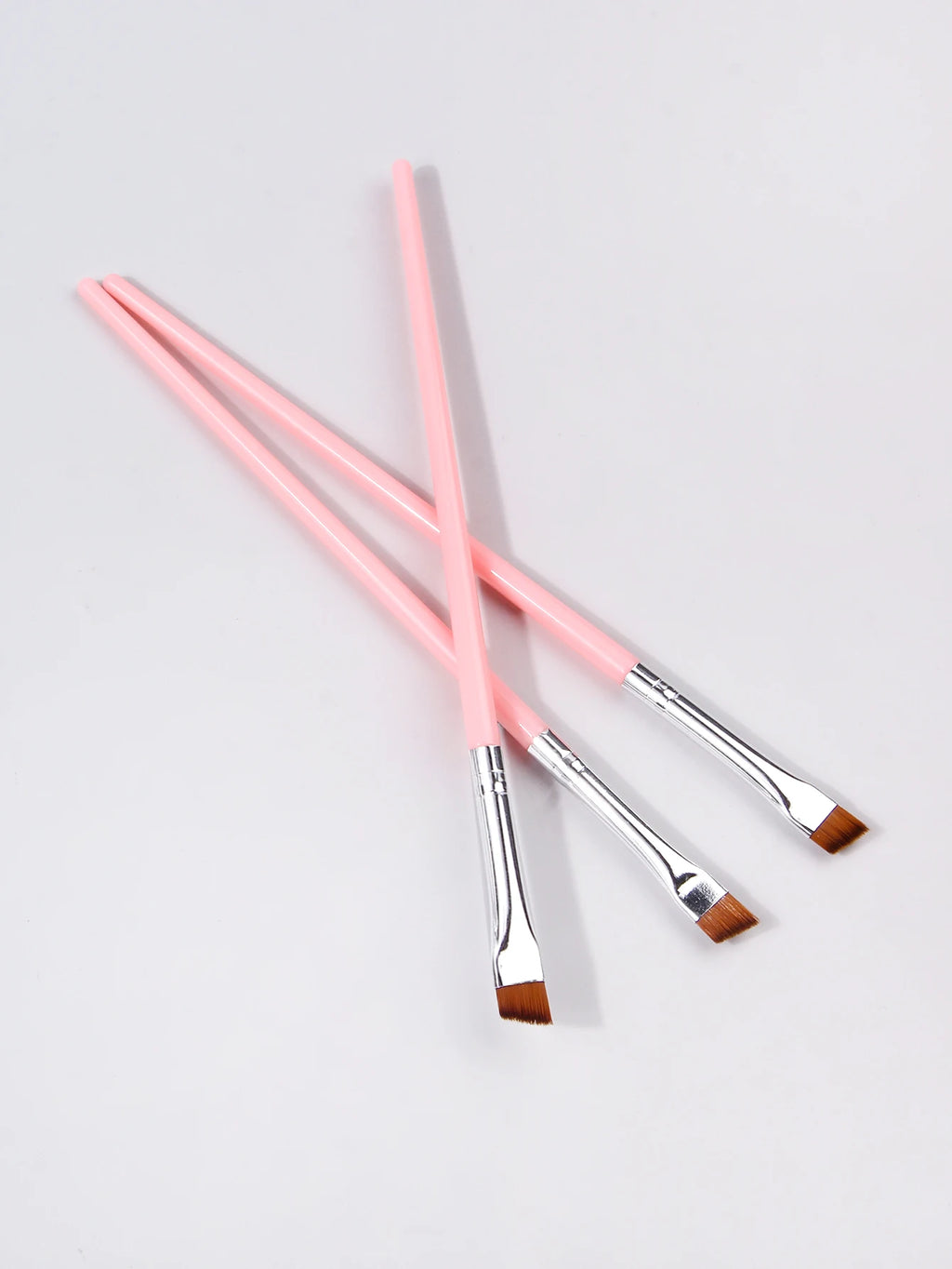 KOSSHOW 3-Pc Ultra Thin Eyeliner & Eyebrow Brush Set – Pink Eyeliner Brush Set QXL