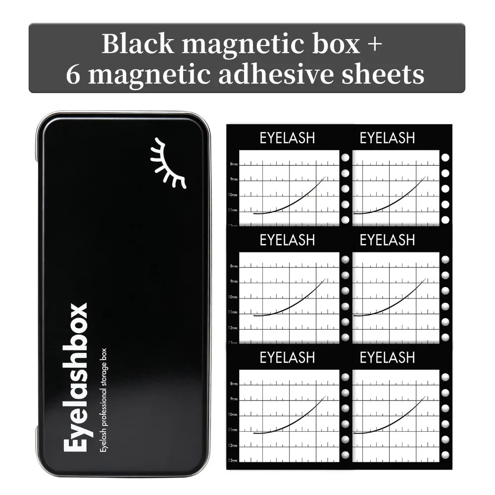 Magnetic Eyelash Storage Box & Display Palette Tray Lash Extension Organizer QXL Black