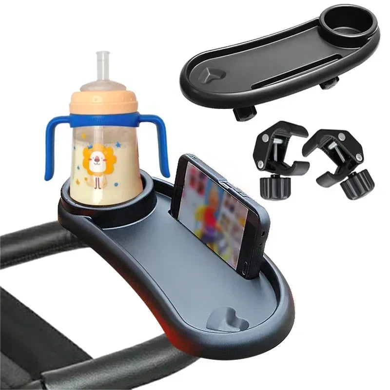 3-in-1 Universal Stroller Tray | Snack, Drink & Phone Holder Stroller Tray Accessory QXL