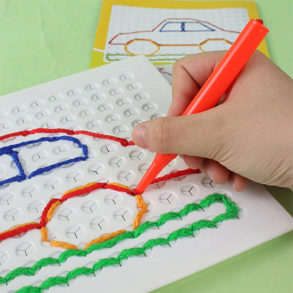 Kids Lacing & Weaving Board Set | Needle & Thread Sewing Kit Kids Weaving Kit QXL
