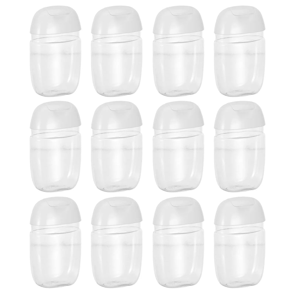 12-Pack Flip Cap Refillable Travel Bottles | Toiletry Set Travel Bottle Set QXL