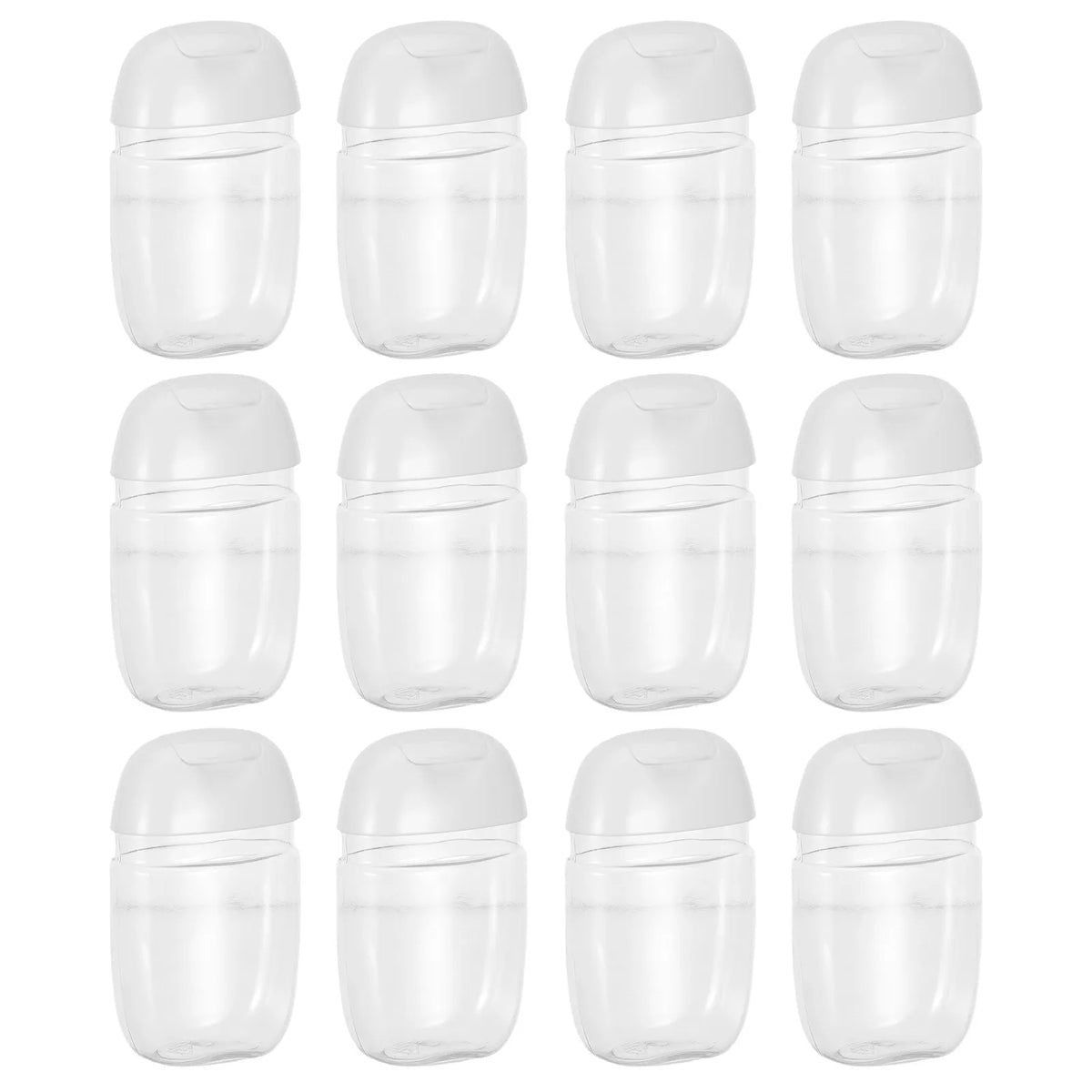 12-Pack Flip Cap Refillable Travel Bottles | Toiletry Set Travel Bottle Set QXL