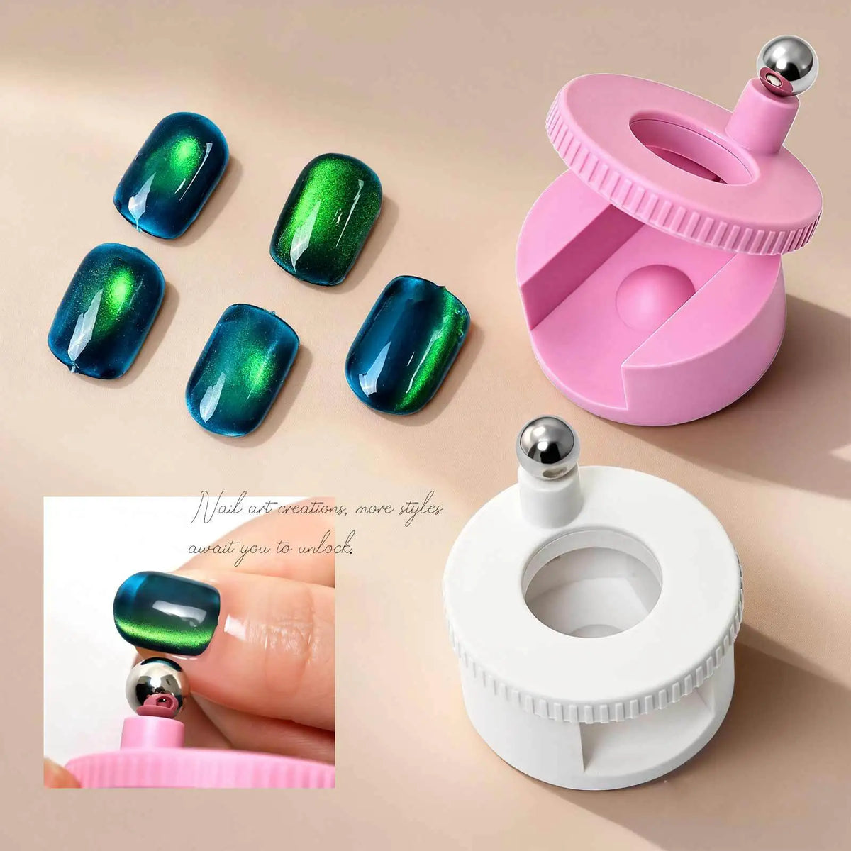 Cat Eye Nail Magnet Tool | Wide Light & French Styles Nail Art Magnet Tool QXL