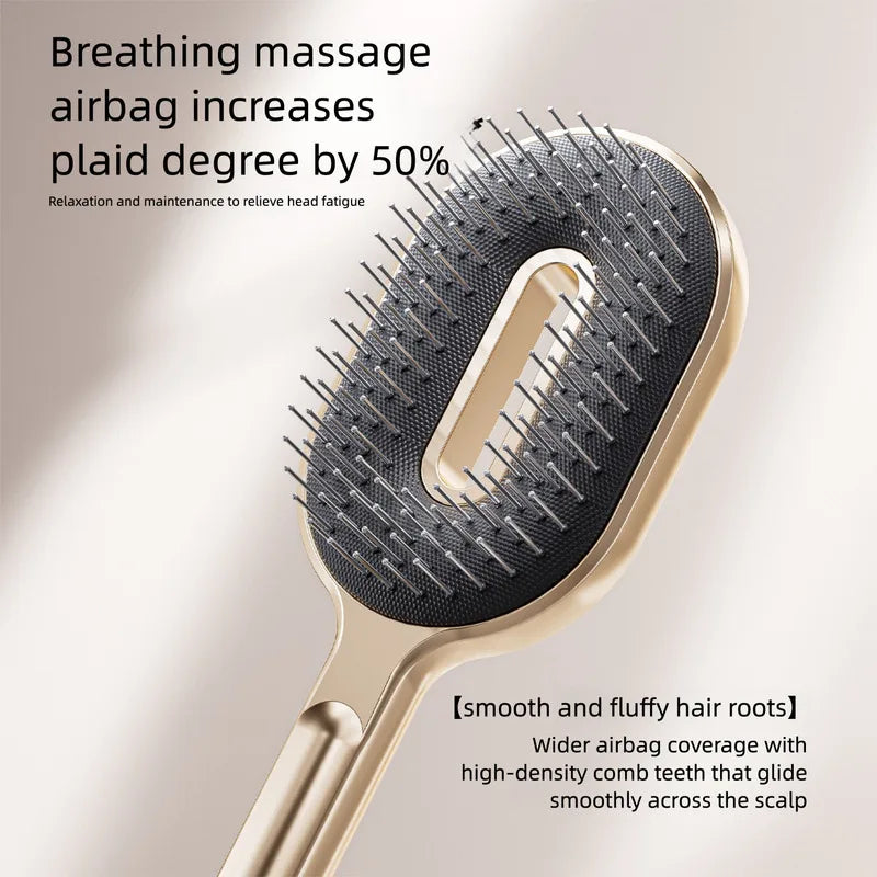 Anti-Static Air Cushion Paddle Brush | Steel Round-Tip Pins Air Cushion Brush QXL
