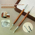 Double-Headed Nail Art Embossing Pen | Wood & Silicone Nail Art Pen QXL Default Title