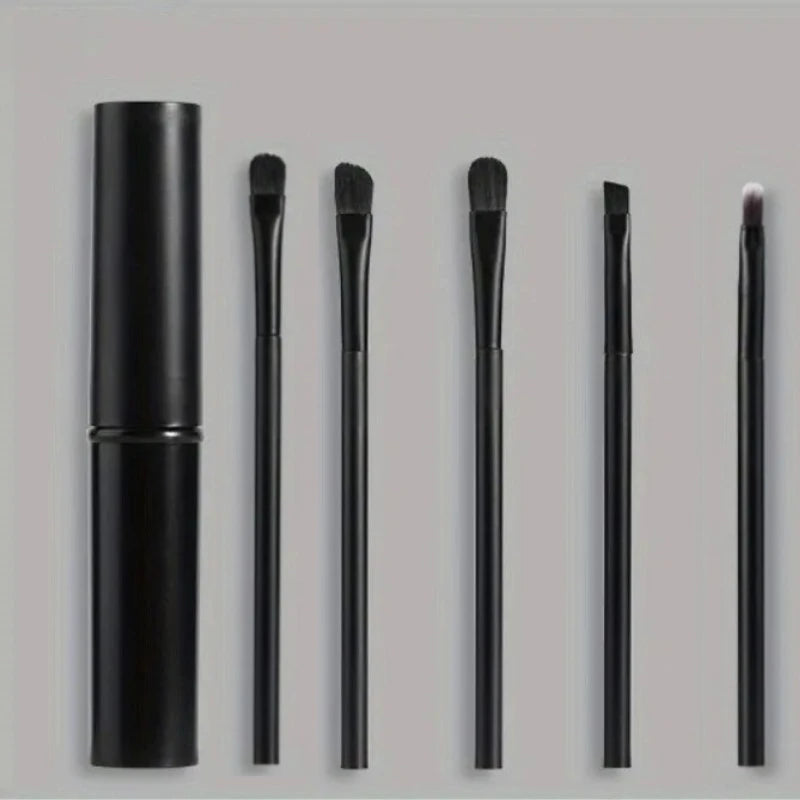 5-Piece Marble Eyeshadow Brush Set | Beginner Eye Kit in Tube Eye Brush Set QXL black