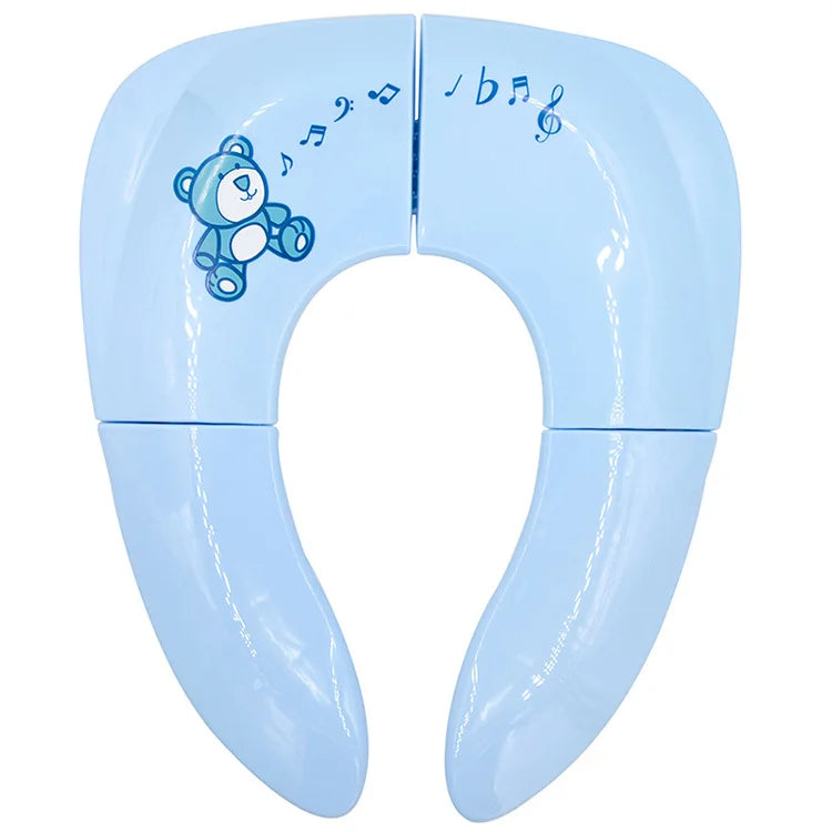 Foldable Baby Travel Potty Seat | Portable Toddler Toilet Trainer Travel Potty Seat QXL B58 Blue