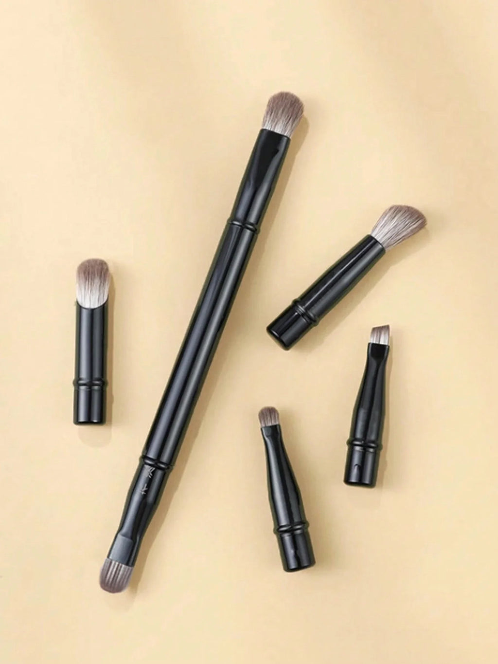 6-Piece Travel Makeup Brush Set with Case | Foundation & Eye Makeup Brush Set QXL