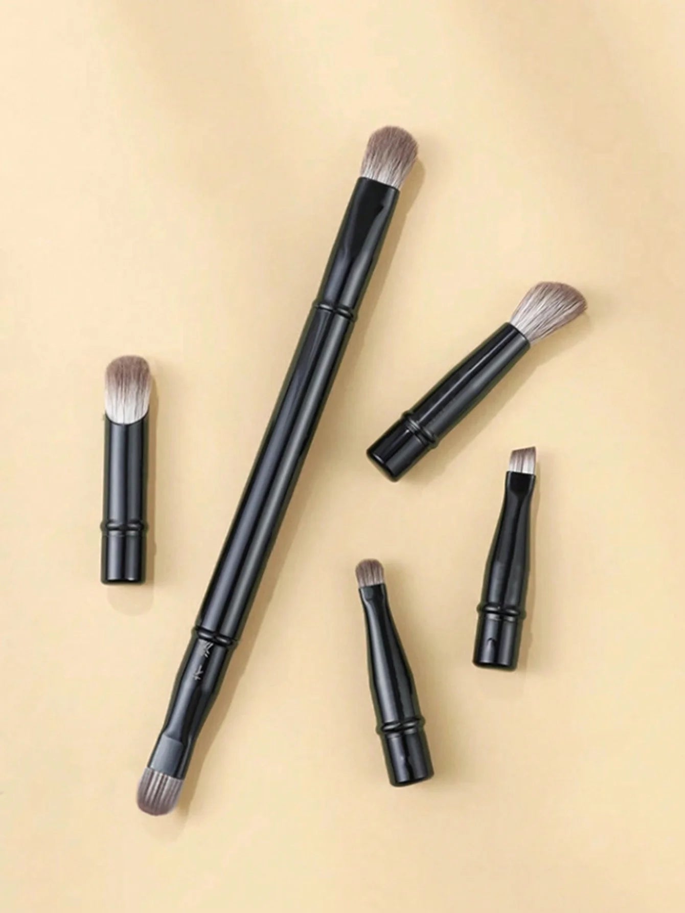 6-Piece Travel Makeup Brush Set with Case | Foundation & Eye Makeup Brush Set QXL
