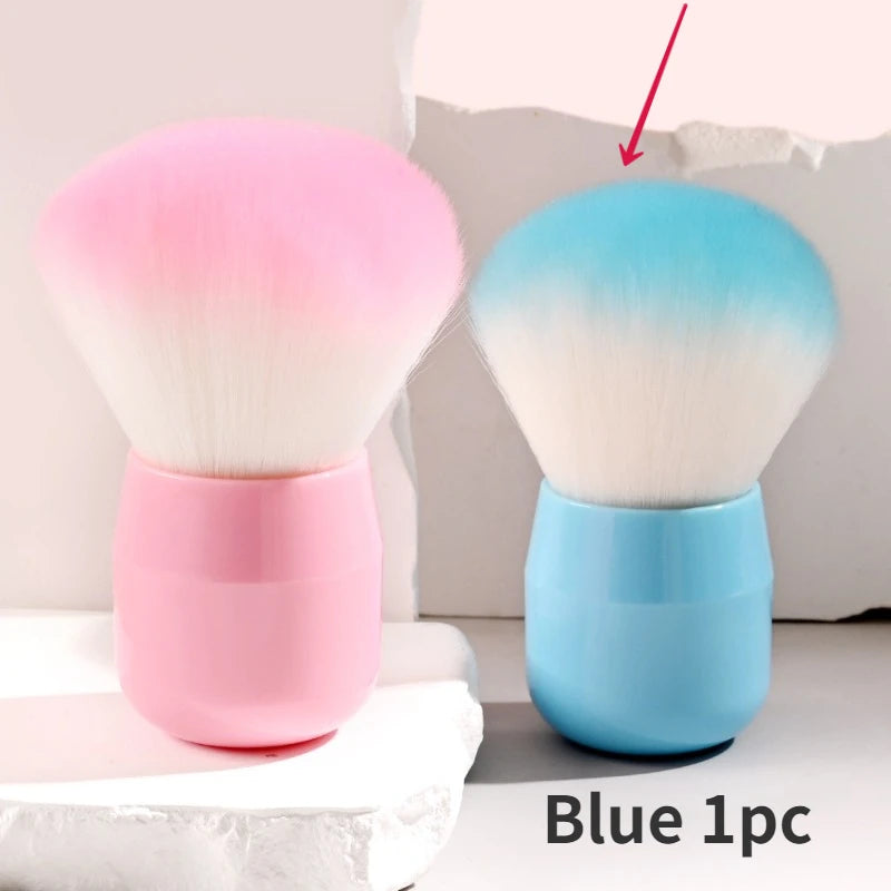 Large Loose Powder Brush – Soft Synthetic Face Makeup Brush Loose Powder Brush QXL Light Blue